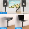 suptek Clamp-on Speaker Stand Desk Mount Set, Height Adjustment, Swivel,