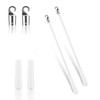 2PCS 12 Inch White Fiberglass Vertical Blind Wand with Hook