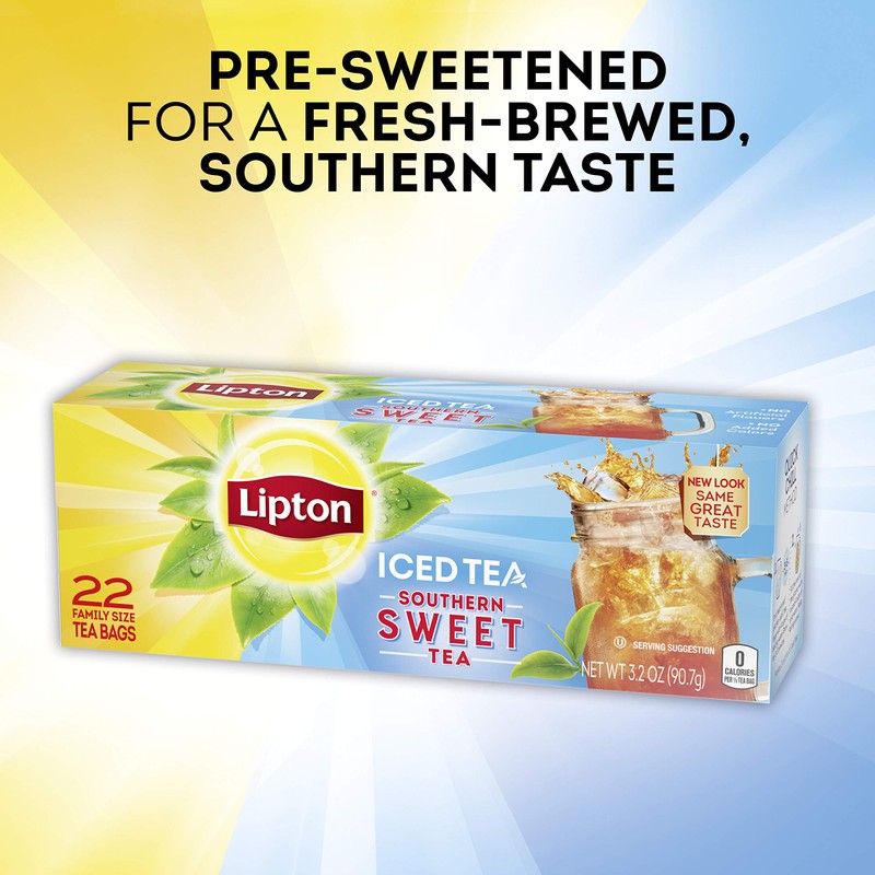 Lipton Family Tea Bags Southern Sweet Tea 22 count