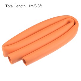 sourcing map Foam Tubing for Handle Grip Support, 28mm ID 38mm OD 1m Length Orange