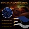 KOUFALL Navy Blue Small Window Curtains, Thermal Short Blackout Curtains