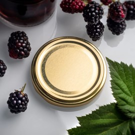 KADAX Screw Cap fi100mm Replacement 6 Locking Teeth Twist Off Metal Mason Jar Lids Jar Lids Fits 2530ml 4130ml 5000ml Jars (Pack of 10, Gold)