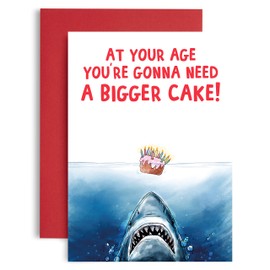 You're Gonna Need a Bigger cake - Funny Shark Jaws card - Funny Birthday card - funny birthday cards for men - happy birthday card for her - best friend birthday card - funny birthday card for him