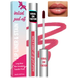 iMethod iMethod Lip Stain - Lip Liner Stain, Natural Long Lasting Lip Stain Peel Off, Waterproof Stay On All Day, Transfer-Proof, Highly Pigmented, Instant Peel Off Lip Stain Color, Rose