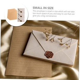 SEWACC 3sets Vintage Writing Paper and Envelopes Set Retro Letter Stationery Linen Envelopes Lined Paper and Wax Seals for Personal Notes Invitations and