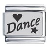 Heart Dance Laser Italian Charm