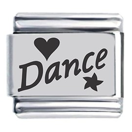 Heart Dance Laser Italian Charm