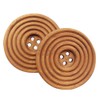 Chenkou Craft 30pcs 40mm 1 1/2" Round Brown Wood Buttons