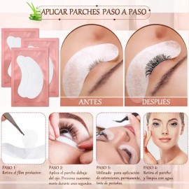 100 Parches De Hidrogel Para Ojos Extensiones De Pestañas                                                                                             