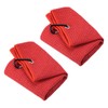PATIKIL 40x40cm Tri-Fold Golf Towel 2 Pack Waffle Pattern Towel