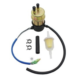 GoodQbuy 12V Heavy Duty Metal Fuel Pump Replaces is compatible with Kawasaki Mule 1000 2500 2510 2520 3000 3010
