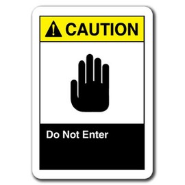 Caution Sign - Do Not Enter 7"x10" Plastic Safety Sign ansi OSHA