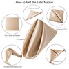 Counfeisly 50 Pack Square Satin Dinner Napkins, 20x20 Inches Silky