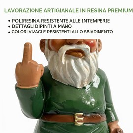 CATZUM Statua da Giardino 15 cm, Divertenti Ornamenti per Prato e Giardino, Decorazione Interna o Esterna, Design Colorato e Dettagliato (15 cm)