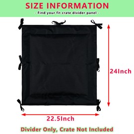 Waterproof PU Dog Crate Divider Panel – Durable Leather Dog Kennel Divider with Ties, Ideal for Puppy Crate Training, Fits 36" Crates. (Divider Only, Crate Not Included)