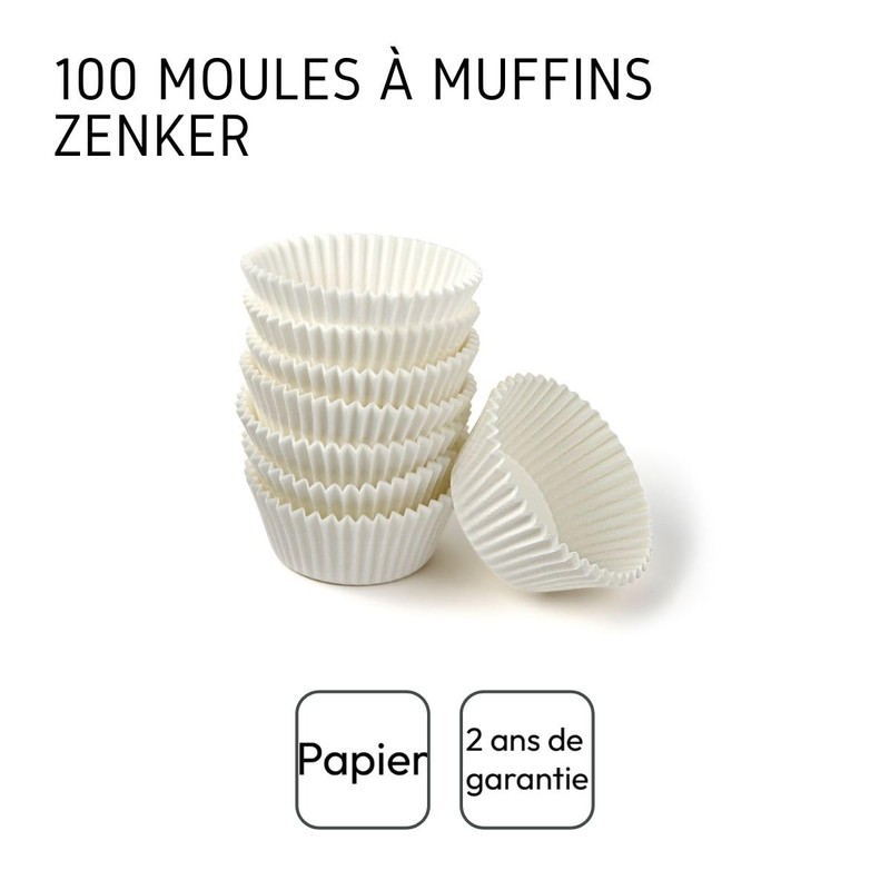 Zenker 100 Cups, Paper, White