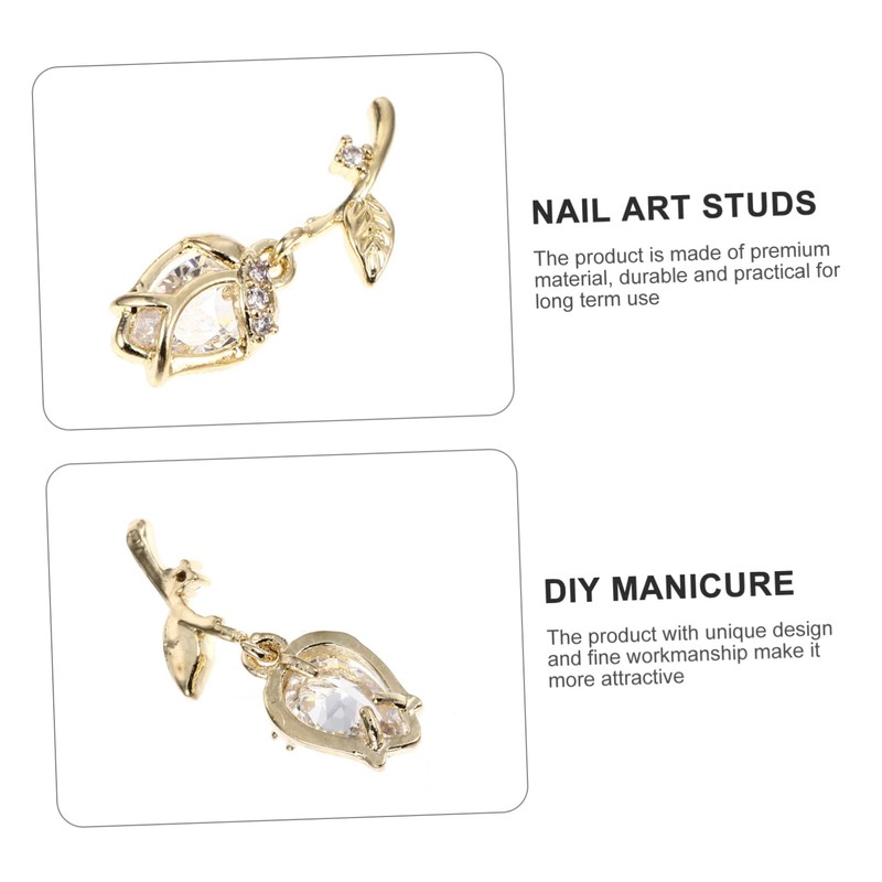 Mikinona Diy Nail Art Supply Rose Flower Nail Gems Manicure