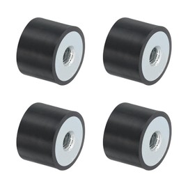 sourcing map 20 x 15mm M6 Thread Female Rubber Mounts,Vibration Isolators,Replaces Anti Vibration Pads Flat Silent Block Base Block 4Pcs