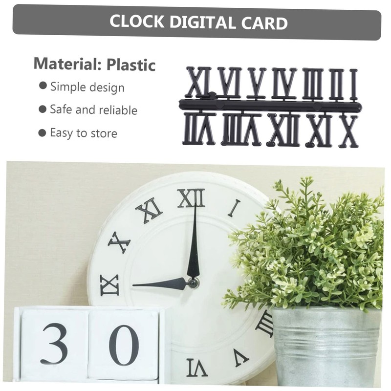 COHEALI 6pcs Clock Making Parts DIY Arabic Roman Numerals for
