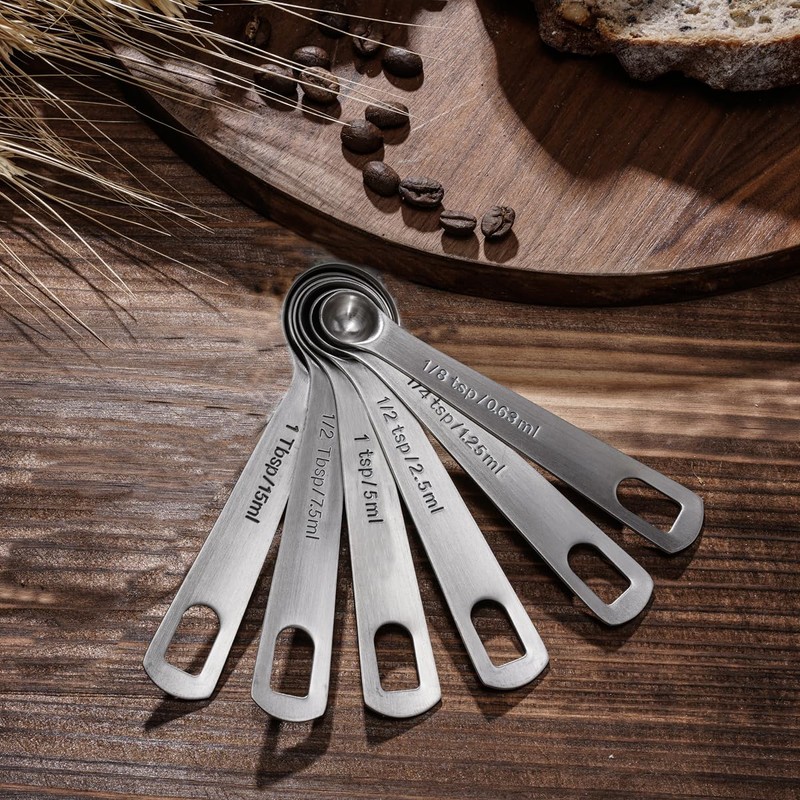 HEXPAN Heavy Duty 304 Metal Stainless Steel Measuring Cups &