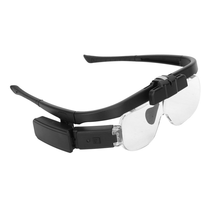 Professional 4.5X Rechargeable Head Mount Magnifying Glasses LED Magnifier for