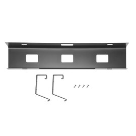POUT Universal Wide Under Desk Cable Management Tray Organizer - 23.6 x 5.3 inch – for Wire/Cable Management - Hanging Easily Removable Rack with Cable Management Holes – Sturdy Stylish Black Steel
