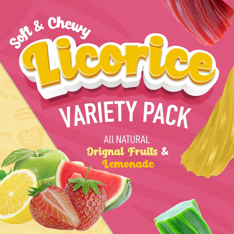 Wiley Wallaby Licorice Variety Pack - Original Fruits and Lemonade