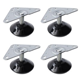 T Tulead 4 Pcs Adjustable Furniture Feet with Triangular Plates, Heavy Duty Cabinet Leveling Feet with M8 Screws, Furniture Levelers for Table, Chair, Sofa