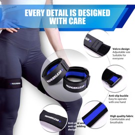 MANUEKLEAR Blood Flow Restriction Bands with Non Slip for Working Out to Occlusion Training, Exercise Glutes, Booty