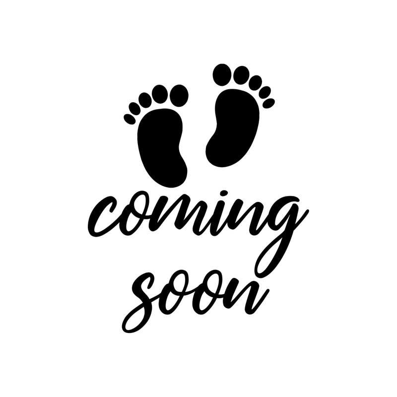 World Design Coming Soon Baby 6" Laptop Back Decal