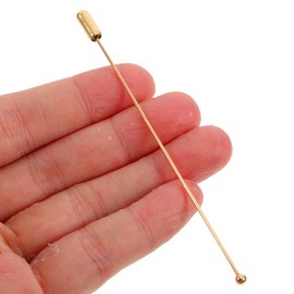 TEHAUX 10 Piezas Alfileres De Broche De 90mm con Bola Redonda Dorada, para Manualidades, DecoracióN, Bufandas, Sombreros, Joyería Y Arreglos Floral