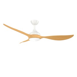 USA in Stock 56 Inch 3 Blade Ceiling Fan Reversible Quiet DC Motor Ceiling Fan With Light and Remote ControlLamp Power(W): 22, Emitting Color: 3CCT, Color: White, Wattage: 35W