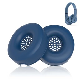 FIOPAZ Silicone Case Compatible with Beats Solo 4 Headphones, Soft Silicone Skin Case for Headphone Sponge, Ear Pads Cover Protector for Beats solo4,Blue