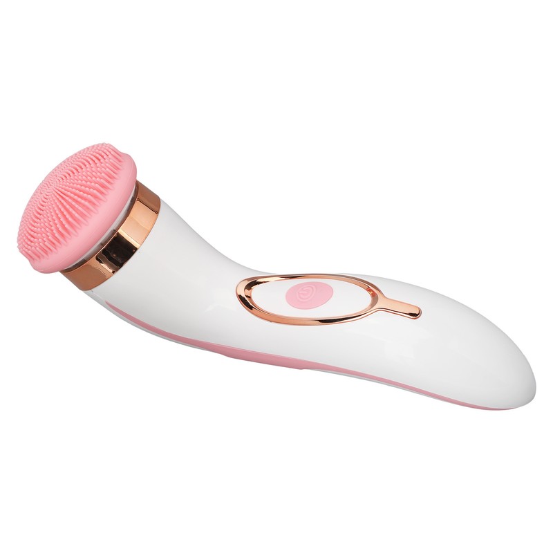 Electronic Facial Brush Reduce Fatigue Silicone Head Jadestone Roller Massaging