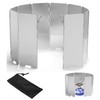 Camping Stove Wind Protection 16 Plates Foldable Wind Protection Camping