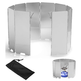 Camping Stove Wind Protection 16 Plates Foldable Wind Protection Camping Stove for Camping Picnic