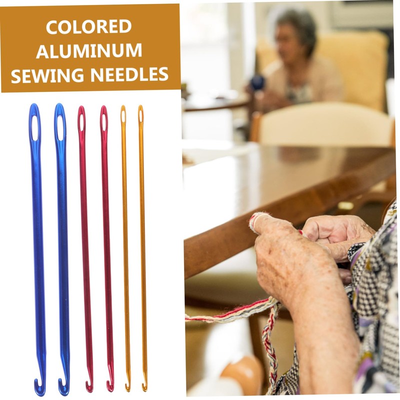 Operitacx 2sets Knooking Hooks Soft Crochet Hooks Large Hole Needles