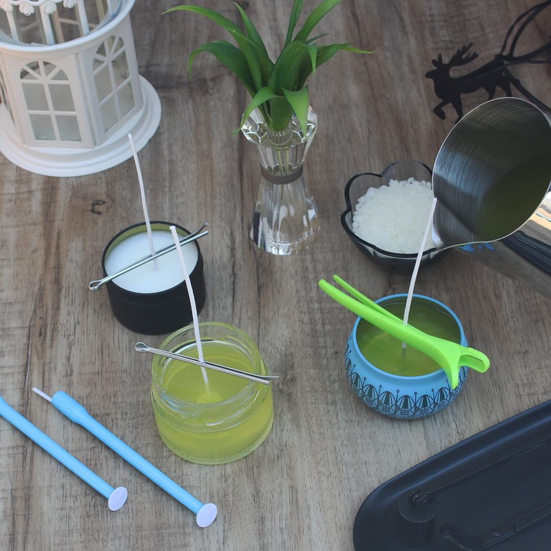 CandMak Candle Wick Kit, 60 Cotton Candle Wicks with Candle