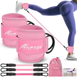 HPYGN Ankle Resistance Bands, Ankle Bands for Training with Cuffs, Resistance Bands for Leg Butt Training, Training Equipment for Kickbacks, Hip Glute Training Exercises