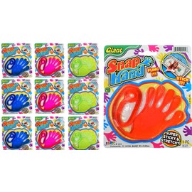 JA-RU Jumbo Giant Sticky Hand Stretchy Snap Toys (8 Packs) Great Sticky Hands Party Favors Birthday Toy Supplies for Kids, Pinata Filler, Bulk Toys Stocking Stuffers Goody Bags. 414-8