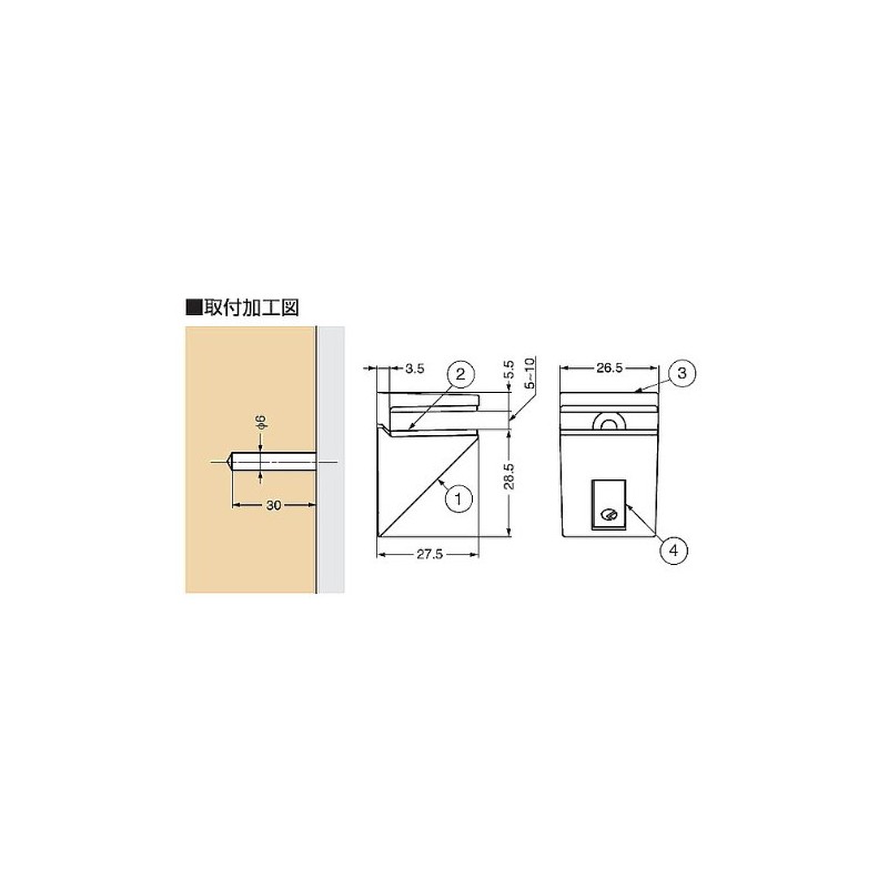 sugatune工業 Italiana Glass for Shelf Bracket it16220 – 080 Notebook