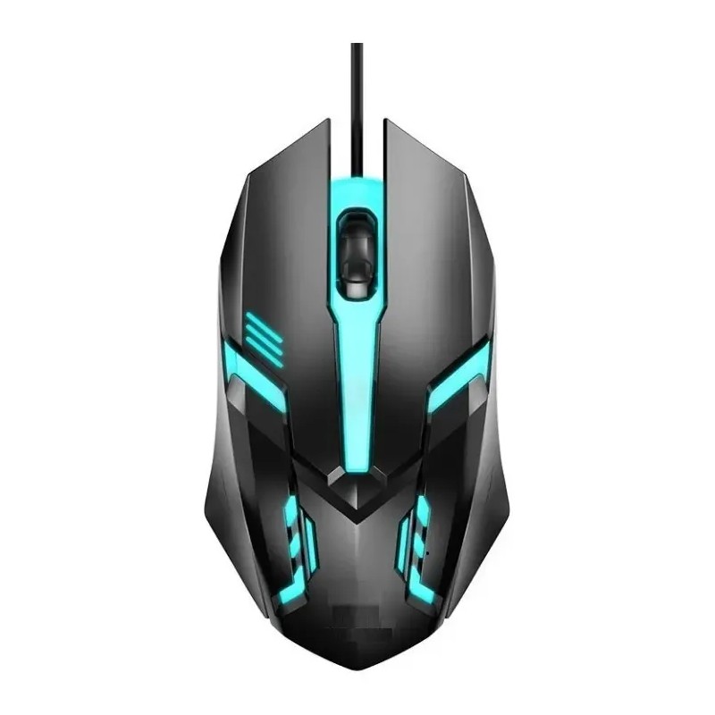 Mouse Óptico Gamer Led Iluminado Ratón Usb Alámbrico Juegos Color
