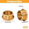 3Pack Garden Hose End Caps, 3/4" GHT Male Brass Pipe