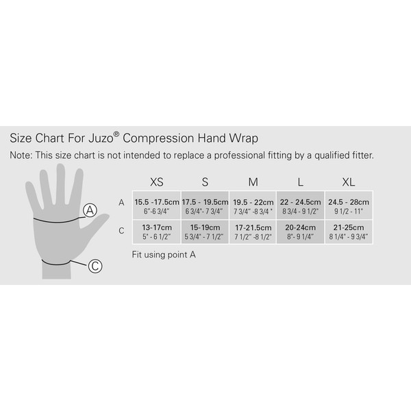 Juzo Compression Hand Wrap Left Black, Right Beige Small 6000AC10L14R S