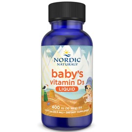 Nordic Naturals, Baby's Vitamin D3, 400IU, Cholecalciferol from Lanolin, Vitamin D Drops, 22ml, Gluten Free, Soy Free, Non-GMO