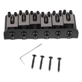 6 String Guitar Bridge Replacement Zinc Alloy Electric Guitar Saddle Bridge Musical Instrument Accessory Black
