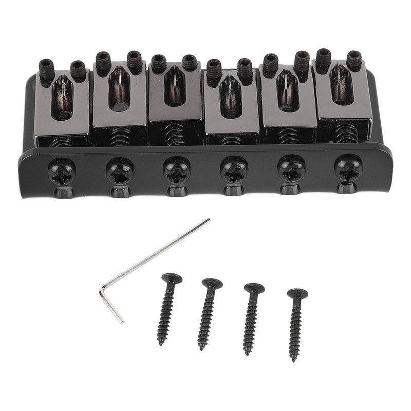 6 String Guitar Bridge Replacement Zinc Alloy Electric Guitar Saddle