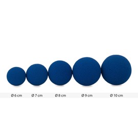 Set of 5 AFH Foam Balls Senso Deluxe without Coating Diameter 6 cm, 7 cm, 8 cm, 9 cm and 10 cm Soft Balls Play Balls