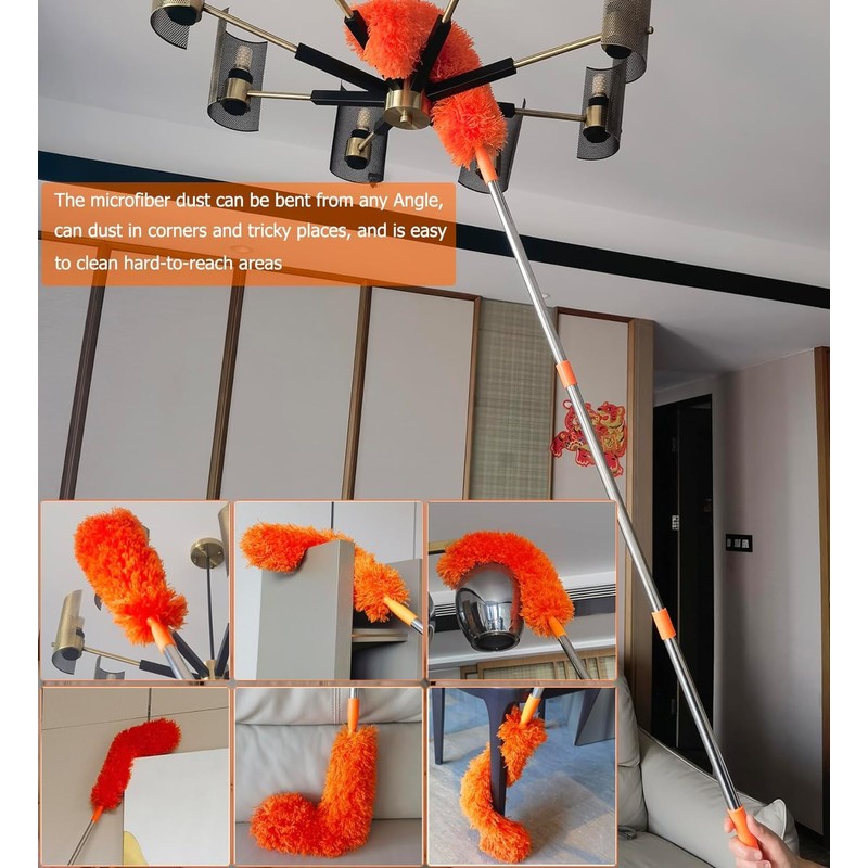 20+ Feet High Reach Dusting Kit with 3-14 ft Extension