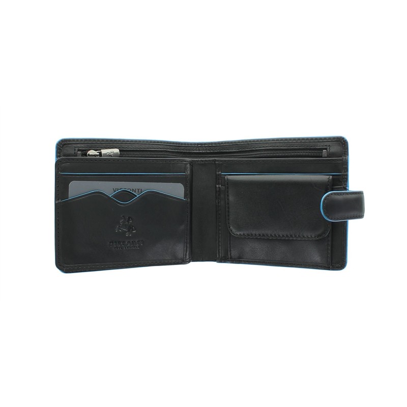 VISCONTI Alps Collection Tom Bi-Fold Leather Wallet with RFID Protection